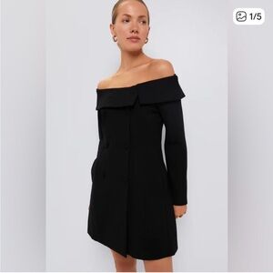 Tuckernuck NWT Elegant Off-Shoulder Black Dress